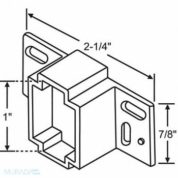 GRAINGER APPROVED Drawer Track Bracket 1/4 H, 451H89