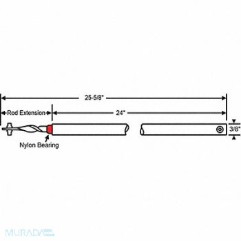 GRAINGER APPROVED Tube Balance Bearing 24-5/8 L, 451J05