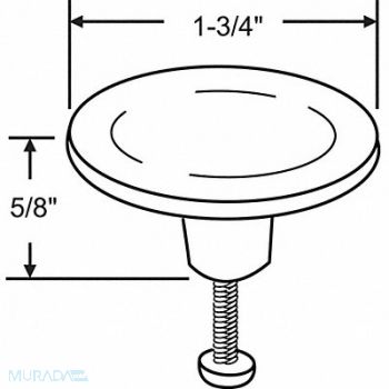 GRAINGER APPROVED Cabinet Knob Round Shape Zinc, 451J11