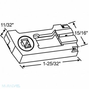 GRAINGER APPROVED Lock Shoe Plastic White, 451J14