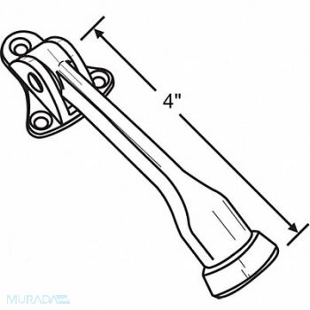 GRAINGER APPROVED Door Stop Door Mount Plated, 451J33