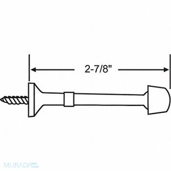 GRAINGER APPROVED Door Stop Door Mount Brass, 451J80