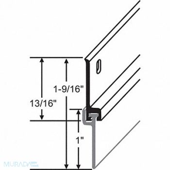GRAINGER APPROVED Weatherstrip Sweep Vinyl Insert 36 L, 451K19