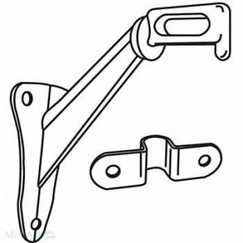 GRAINGER APPROVED Handrail Bracket Plated 3-1/2 H, 451K55