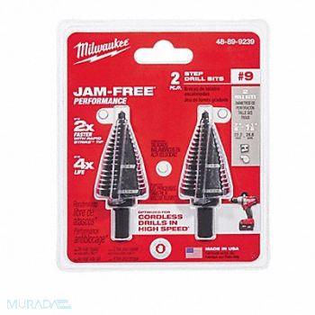 MILWAUKEE Drill Bit Set 7/8 /1-1/8 Bit Sizes PK2, 451N45