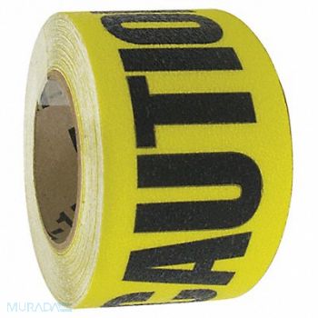 WOOSTER AntiSlip Tape 60 ftLx3 W BLK/YLW 46Grit, 452D79