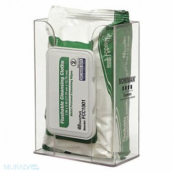 BOWMAN DISPENSERS Wipe Dispenser 1 Compartments Clear, 452M97
