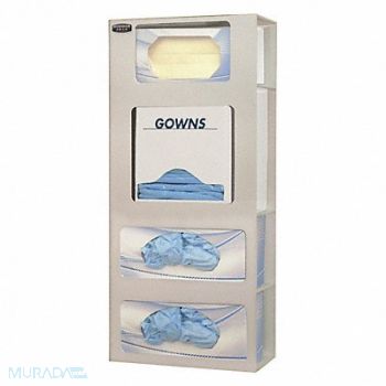 BOWMAN DISPENSERS Face Mask Dispenser 4 Compartments Beige, 452N02