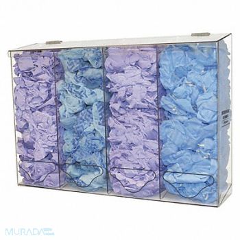 BOWMAN DISPENSERS Bulk Dispenser 4 Compartments Clear, 452N09