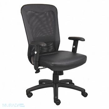 GRAINGER APPROVED Executive Chair Leather Seat, 452R25