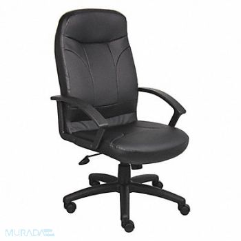 GRAINGER APPROVED Executive Chair Heavy Duty Leather Seat, 452R32