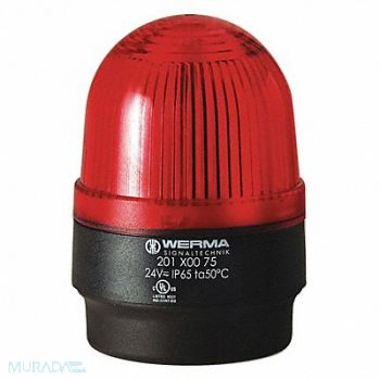 WERMA Warning Light Red 24VAC/DC Surface Mount, 452U21