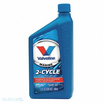 VALVOLINE 2-Cylce Engine Oil 1 qt. Bottle Green, 453A90