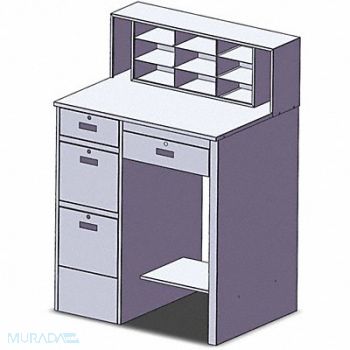 GRAINGER APPROVED Pdstl/Pnl 57 x39 x29 Gray NonMbl, 453J53