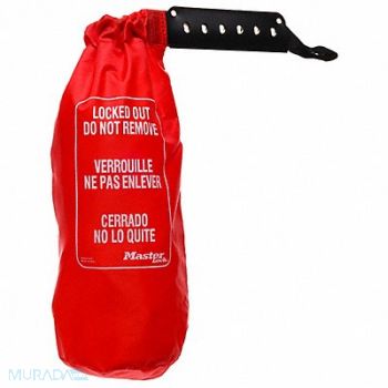 MASTER LOCK Oversized Plug Cover Red, 1TDB5