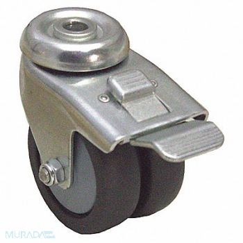 GRAINGER APPROVED Low-Profile Easy-Turn Bolt-Hole Caster, 454M72