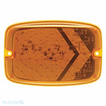 FEDERAL SIGNAL Warning Light LED Amber PC 1.0A 12VDC, 454W44