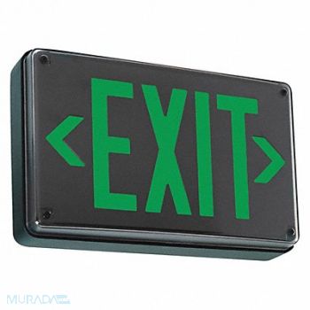 LITHONIA LIGHTING Ext Sgn Alum Blk 13 7/8in 3W, 454Y90