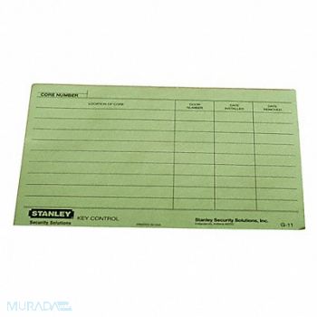 BEST Key Authorization Card Paper For Keys, 455W11