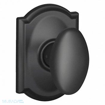 SCHLAGE RESIDENTIAL Knob Lockset Black Powder Coat Passage, 457G55