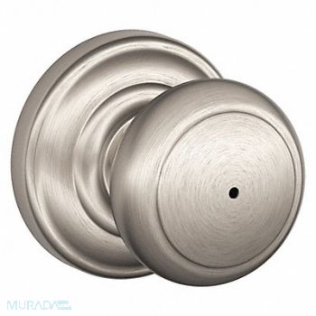 SCHLAGE RESIDENTIAL Knob Lockset Satin Nickel Privacy Gr 2, 457G66