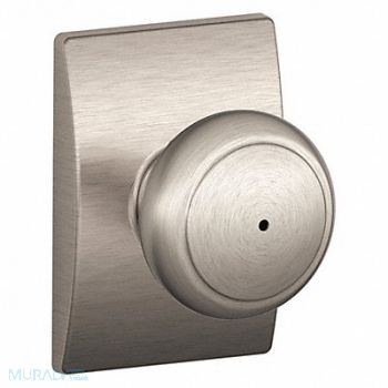 SCHLAGE RESIDENTIAL Knob Lockset Satin Nickel Privacy Gr 2, 457G67