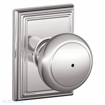 SCHLAGE RESIDENTIAL Knob Lockset Bright Chrome Privacy Gr 2, 457G72