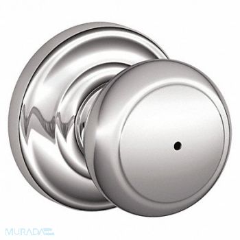 SCHLAGE RESIDENTIAL Knob Lockset Bright Chrome Privacy Gr 2, 457G73