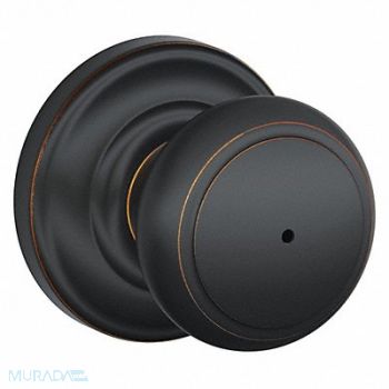 SCHLAGE RESIDENTIAL Knob Lockset Antique Bronze Privacy Gr 2, 457G78