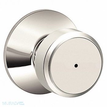 SCHLAGE RESIDENTIAL Knob Lockset Bright Nickel Privacy Gr 2, 457G82