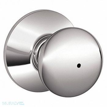 SCHLAGE RESIDENTIAL Knob Lockset Bright Chrome Privacy Gr 2, 457G94