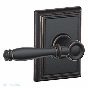 SCHLAGE RESIDENTIAL Lever Lockset Antique Bronze Passage, 457H22