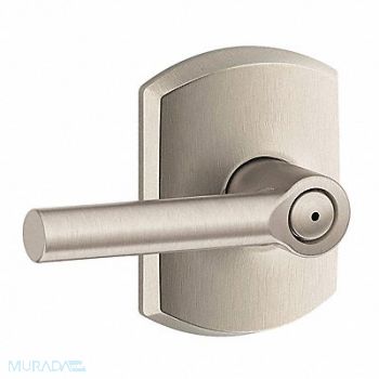 SCHLAGE RESIDENTIAL Door Lever Lockset Satin Nickel Passage, 457H25
