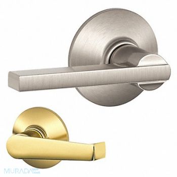 SCHLAGE RESIDENTIAL Lever Lockset Bright Brass/Satin Nickel, 457H43