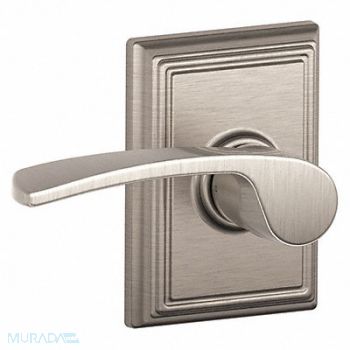 SCHLAGE RESIDENTIAL Door Lever Lockset Satin Nickel Passage, 457H51