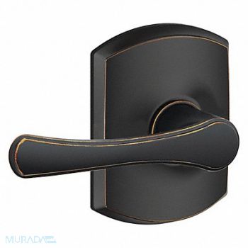 SCHLAGE RESIDENTIAL Lever Lockset Antique Bronze Passage, 457H66