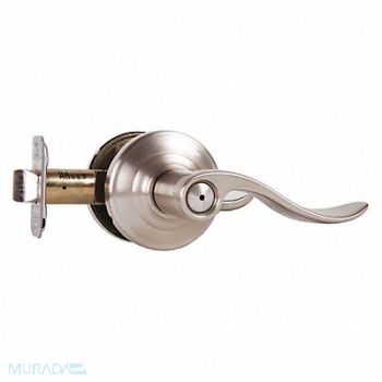 SCHLAGE RESIDENTIAL Door Lever Lockset Satin Nickel Privacy, 457H80