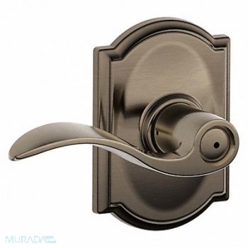SCHLAGE RESIDENTIAL Lever Lockset Antique Nickel Privacy, 457H87