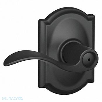 SCHLAGE RESIDENTIAL Lever Lockset Black Powder Coat Privacy, 457H90