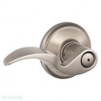 SCHLAGE RESIDENTIAL Door Lever Lockset Satin Nickel Privacy, 457J11