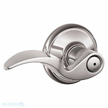 SCHLAGE RESIDENTIAL Door Lever Lockset Bright Chrome Privacy, 457J13