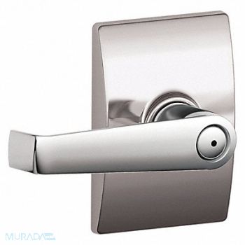 SCHLAGE RESIDENTIAL Door Lever Lockset Bright Chrome Privacy, 457J72