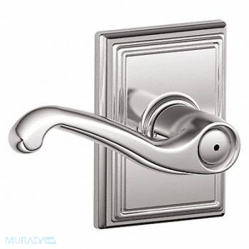 SCHLAGE RESIDENTIAL Door Lever Lockset Bright Chrome Privacy, 457J95