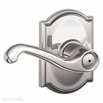 SCHLAGE RESIDENTIAL Door Lever Lockset Bright Chrome Privacy, 457J96