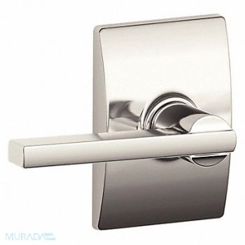 SCHLAGE RESIDENTIAL Door Lever Lockset Bright Nickel Privacy, 457K04
