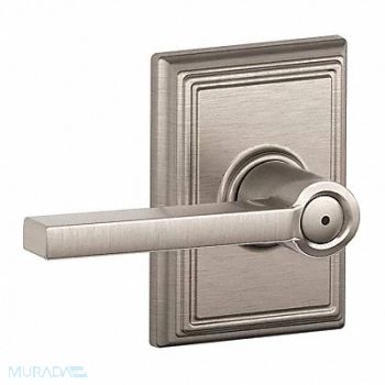 SCHLAGE RESIDENTIAL Door Lever Lockset Satin Nickel Privacy, 457K06