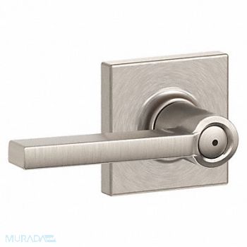 SCHLAGE RESIDENTIAL Door Lever Lockset Satin Nickel Privacy, 457K07