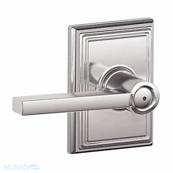 SCHLAGE RESIDENTIAL Door Lever Lockset Bright Chrome Privacy, 457K11