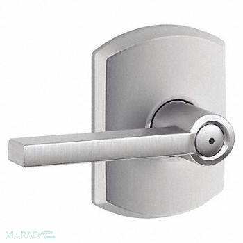 SCHLAGE RESIDENTIAL Door Lever Lockset Satin Chrome Privacy, 457K13