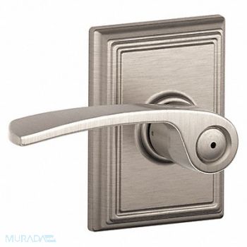 SCHLAGE RESIDENTIAL Door Lever Lockset Satin Nickel Privacy, 457K15